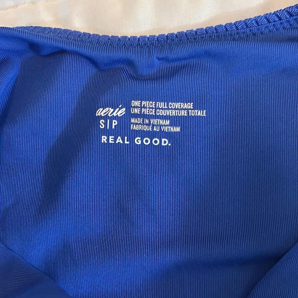 Aerie Vibrant Blue One-Piece Swimsuit - Picture 3 of 4